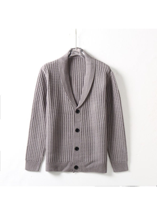 NIBEMINENT Men Single Breasted Autumn Knitted Sweaters Lantern Sleeve Winter Warm Clothes  Hollow Out Mens Sweater Cardigans - Image 2