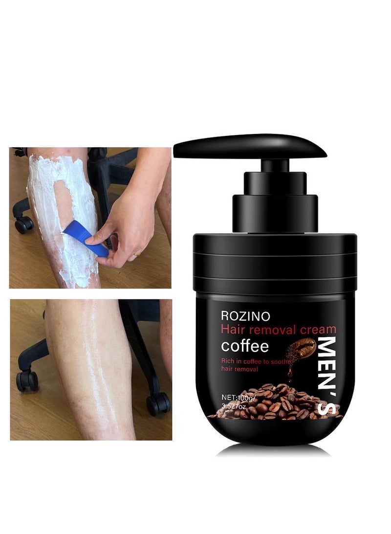 روزينو كريم إزالة الشعر غير المؤلم للرجال | مزيل الشعر المهدئ للجسم الخشن والشعر الحميم | مزيل شعر لا تشوبه شائبة للصدر والذراعين والساقين والمناطق الحساسة (100 جرام) - Image 4