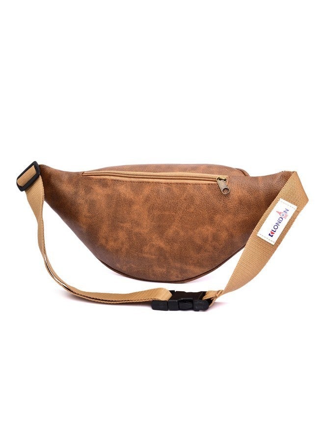 K London حقيبة خصر متعددة الألوان من كانفاس ك لندن أنيقة|حقيبة فاني|حزام نقود|حقيبة سفر جانبية أنيقة لحامل جواز السفر مع حزام قابل للتعديل(11704_CRM_Stripes) - Image 5