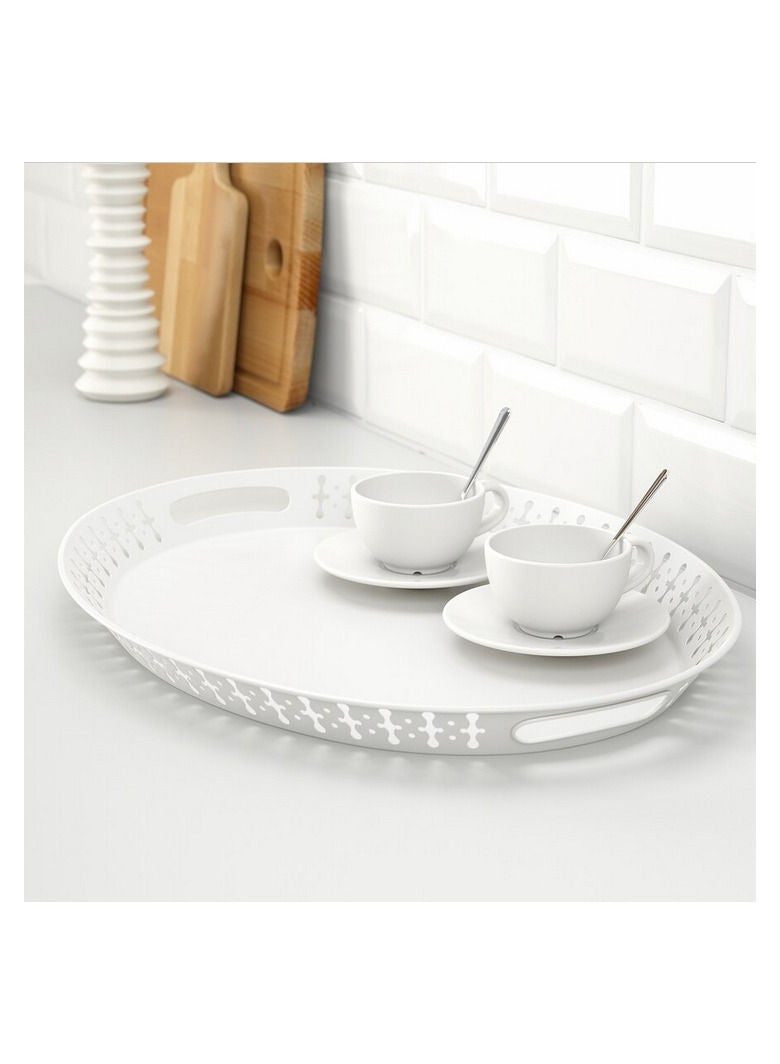 Decorative and Serving Tray White - Image 2