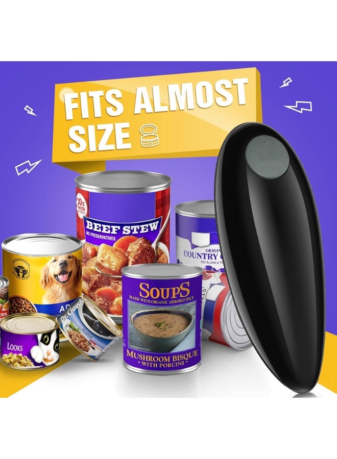 فتاحة علب كهربائية تعمل بلمسة واحدة بحافة سلسة وتلقائية وبدون استخدام اليدين؛ فتاحة علب آمنة للطعام للمطاعم؛ فتاحة علب تعمل بالبطارية لمرضى التهاب المفاصل وكبار السن والطهاة وربات البيوت. - Image 5