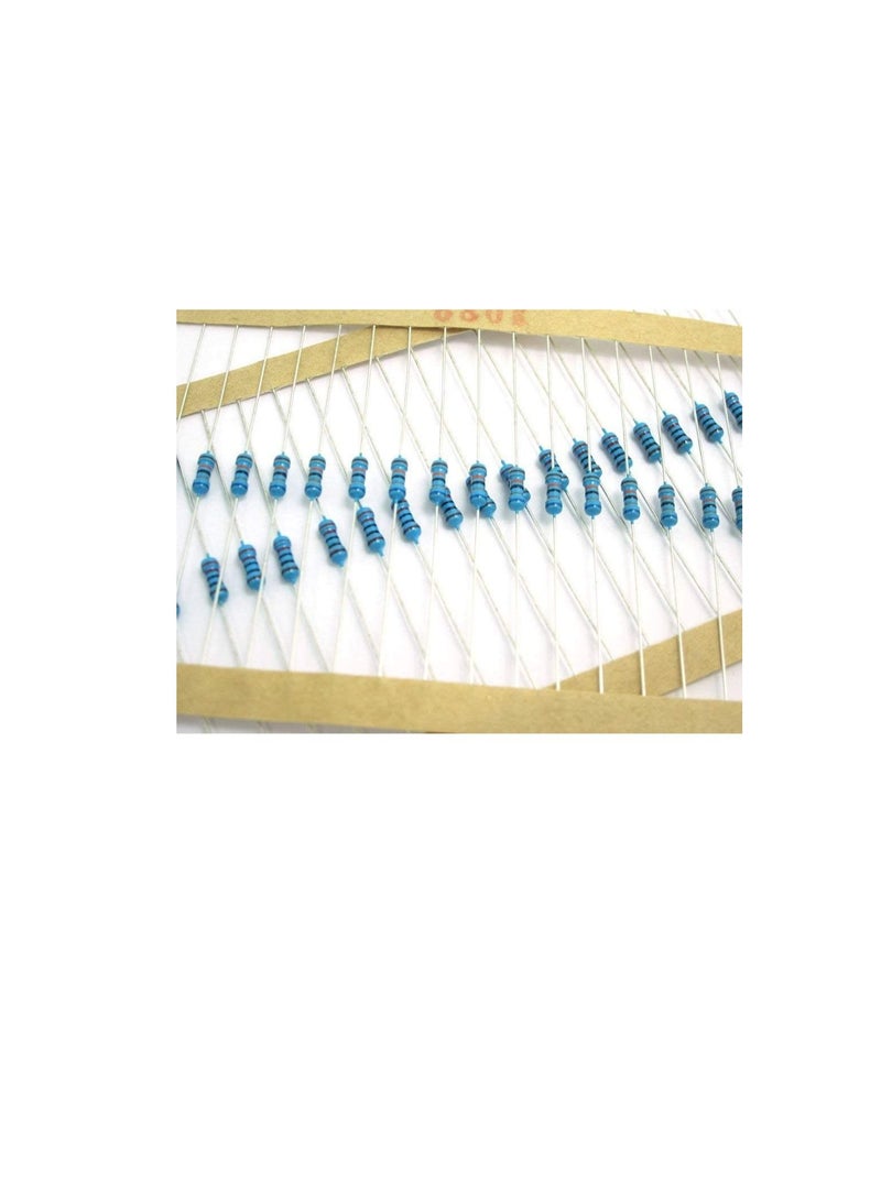 1/4W Metal Film Resistor, 5 Colour Ring Band 1% Ω Ohms Tolerance, For Electrical DIY Pack of 50 (1/4W 68KΩ (68000ohms))  - Image 1