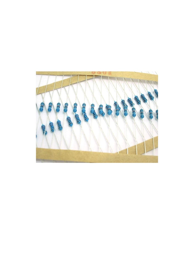 1/4W Metal Film Resistor, 5 Colour Ring Band 1% Ω Ohms Tolerance, For Electrical DIY Pack of 50 (1/4W 68KΩ (68000ohms))  - Image 2