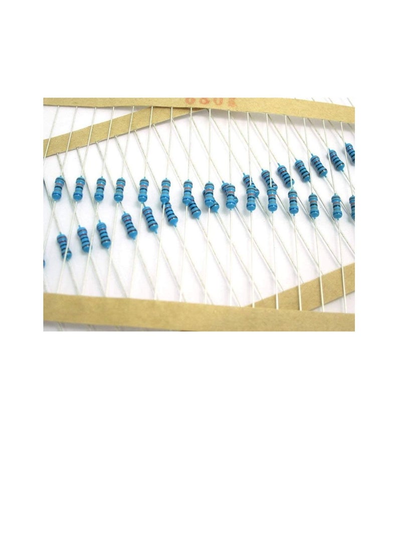 1/4W Metal Film Resistor, 5 Colour Ring Band 1% Ω Ohms Tolerance, For Electrical DIY Pack of 50 (1/4W 68KΩ (68000ohms))  - Image 3
