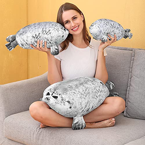 LÓVFEIFAN Chubby Spotted Seal Plush Stuffed Animal Pillow - Image 3