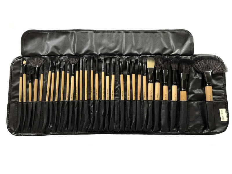 Puna Store 30 Piece Bamboo Makeup brush Set Premium Synthetic Makeup Brushes Cruelty Free Vegan Brushes Kabuki Foundation - Image 2