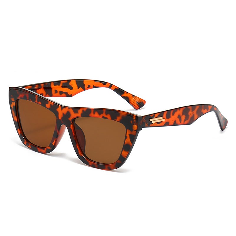 Generic Polygonal Sunglasses UV Protection 2024 Womens Fashion Hawksbill Framed Tea 