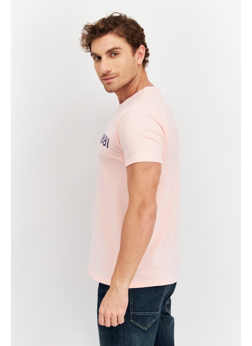 Men Round Neck Short Sleeves Brand Logo T-Shirt, Pink Combo - pzsku/ZDE948BE57A759291A9E1Z/45/_/1737642888/224fb68f-4851-45a5-971f-4a639abca23d