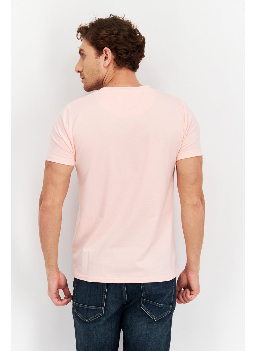 Men Round Neck Short Sleeves Brand Logo T-Shirt, Pink Combo - pzsku/ZDE948BE57A759291A9E1Z/45/_/1737642981/0e2652b4-6d5f-40ca-adcd-5e16ac0d5623