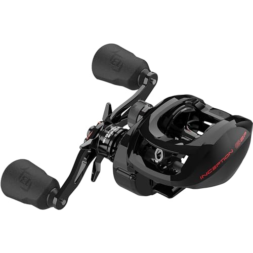 13 FISHING Inception G2 Baitcast Reel 731 Gear Ratio Left Hand Retrieve Fresh ING273LH Black - Image 1
