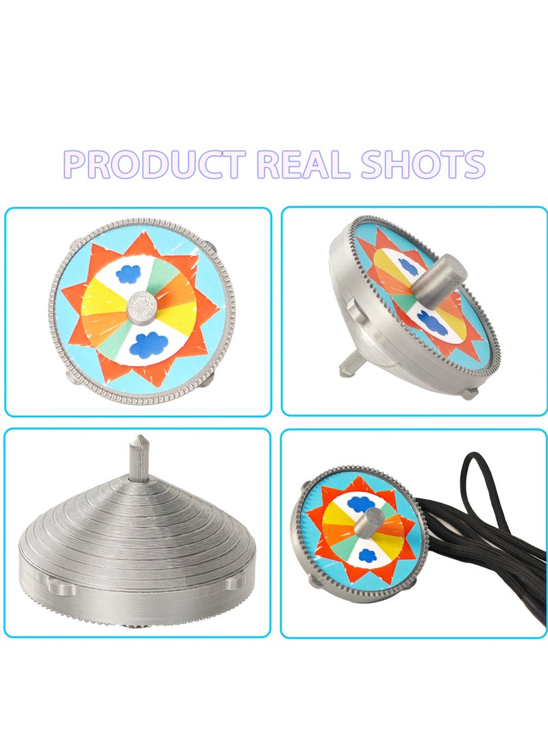 NIBEMINENT - 3D Printed Spinning Top Game Props, Gong-Gi Top Set, Traditional Korean Top Game, Nostalgic Themed Spinning Top Game, Perfect for Retro Spinning Top Fun with Friends at Gatherings. - Image 1