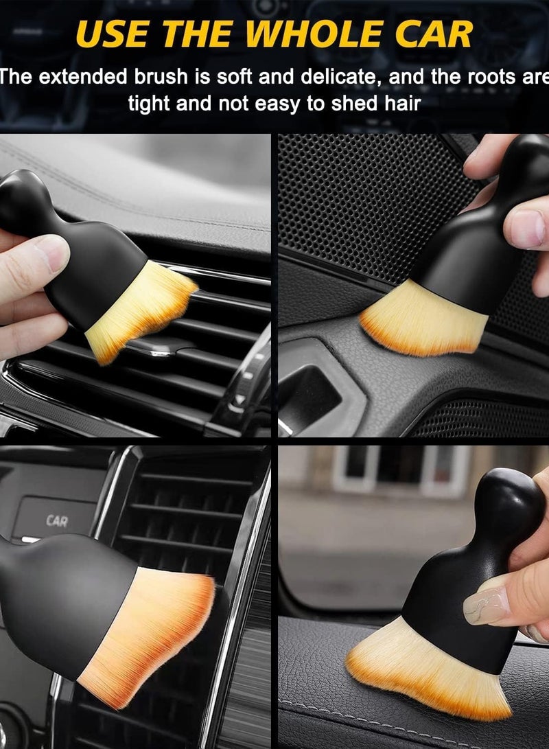 Generic Lonimia 5 Pcs Car Detailing Brush Set, Car Interior Detailing Brushes Auto Ultra-Soft Detail Cleaning Brush Dust Removal Brushes Tool for Cleaning Wheels, Engine, Car Interior, Ventilation Slots  - Image 3