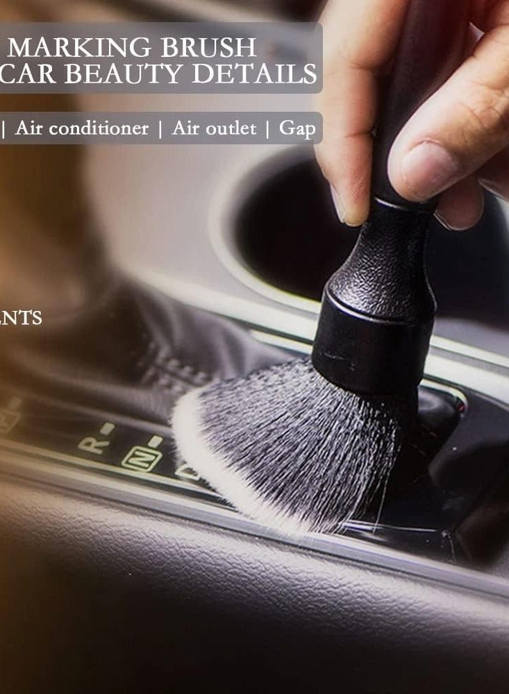 Generic Lonimia 5 Pcs Car Detailing Brush Set, Car Interior Detailing Brushes Auto Ultra-Soft Detail Cleaning Brush Dust Removal Brushes Tool for Cleaning Wheels, Engine, Car Interior, Ventilation Slots  - Image 4