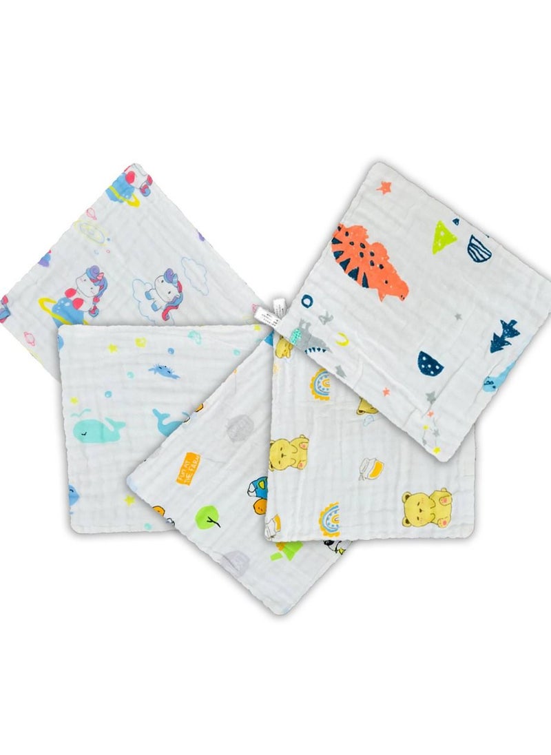 MARGOUN MARGOUN Baby Muslin Washcloths Soft Face Cloths for Newborn 30 * 30 cm, Absorbent Bath Face Towels, Baby Wipes, Burp Cloths or Face Towels (5 Pack)  - Image 3