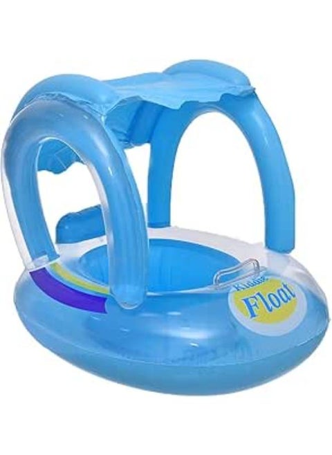 Baby Pool Float, Baby Swimming Ring for 0-24 Months Inflatable Baby Swimming Float for Toddlers, Baby Training Pool Float (Blue)