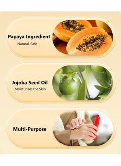 Nicor 2-PACKS Papaya Moisturizing Skin Care,Multi-Purpose Cream,Can be Used for Lip Balm, Anti-itching for Mosquito Bites, Diaper Cream, etc. 25g*2  - Image 3