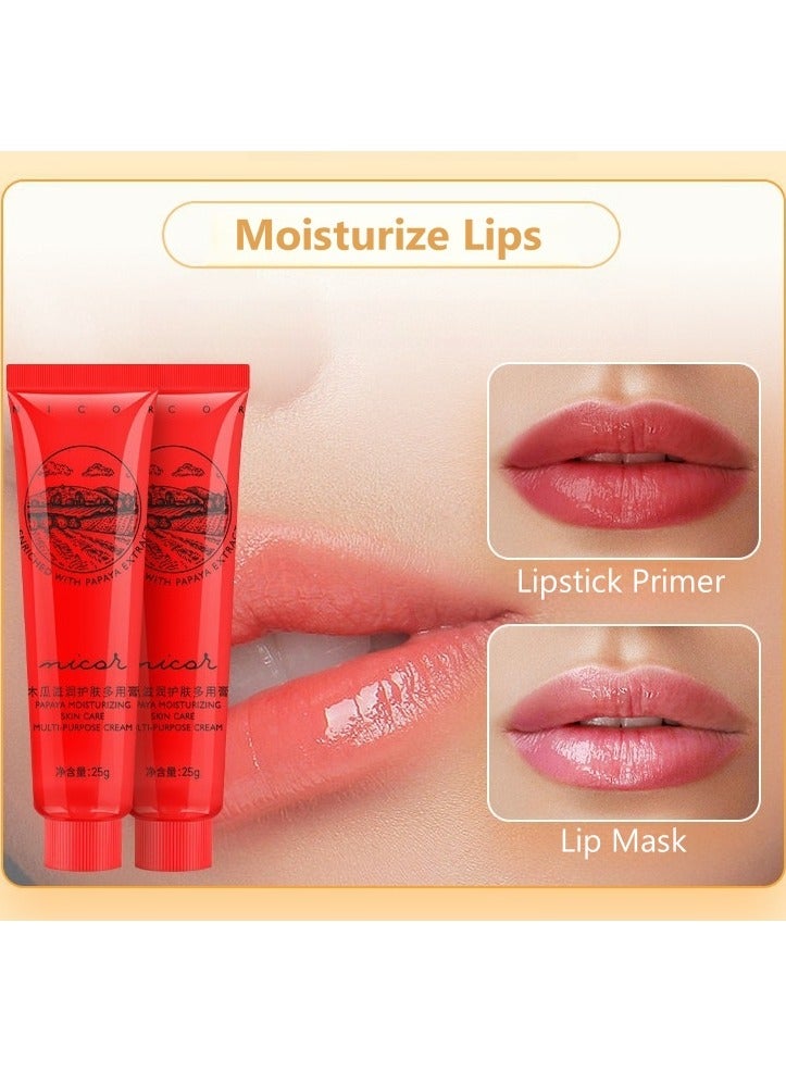 Nicor 2-PACKS Papaya Moisturizing Skin Care,Multi-Purpose Cream,Can be Used for Lip Balm, Anti-itching for Mosquito Bites, Diaper Cream, etc. 25g*2 - Image 4