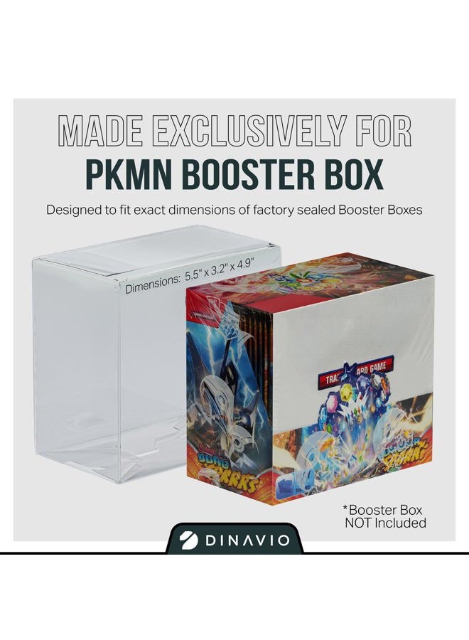 Dinavio Crafthouse PET Plastic Pokemon Booster Box Case - Pokemon Booster Box Display Case Protector - Pokemon Storage Box - 0.5mm Thick Protective Pokemon Card Display Case (Pack of 5) - Image 3