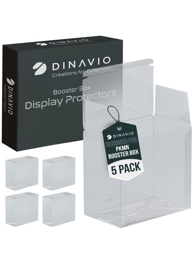 Dinavio Crafthouse PET Plastic Pokemon Booster Box Case - Pokemon Booster Box Display Case Protector - Pokemon Storage Box - 0.5mm Thick Protective Pokemon Card Display Case (Pack of 5) - Image 2