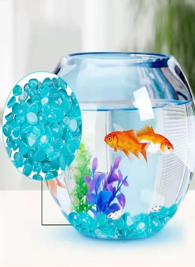 إيلاندي 200 قطعة من الأحجار الزرقاء المتوهجة في الظلام، حصى مضيئة، صخور متوهجة، زينة للحديقة، الفناء، حوض السمك، الممر - Image 3