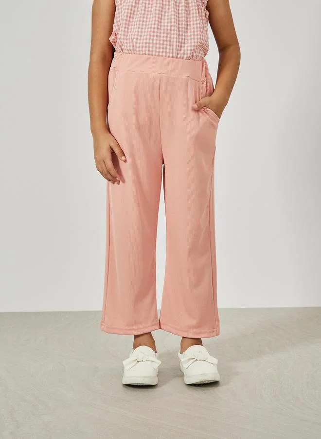 ستايلي Gingham Check Ruffled Top & Pants Set