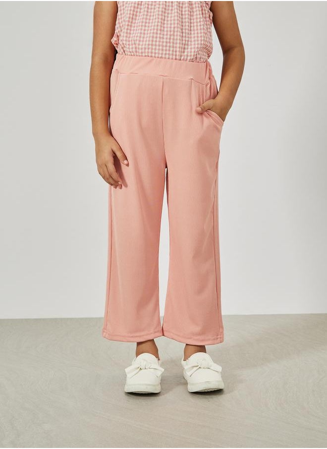 Styli - Gingham Check Ruffled Top & Pants Set - Image 1