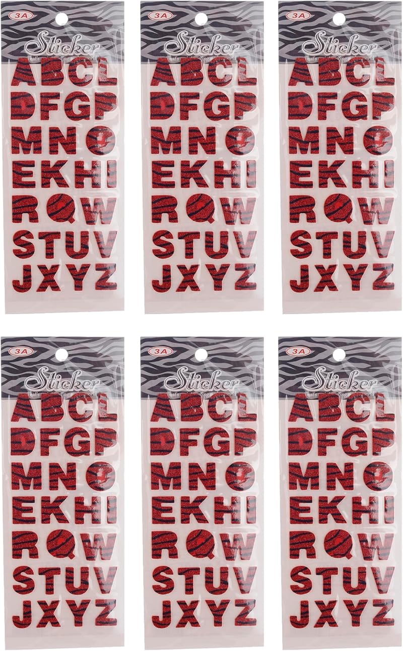 3A Educational English Letters Foam Sticker Set Of 6 Pieces For Kids - Red 2440-11 - 3A-5088-Red14