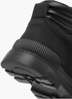 LBL by Shoexpress Boys Panelled High Cut Boots with Lace Detail and Zip Closure  - Image 5