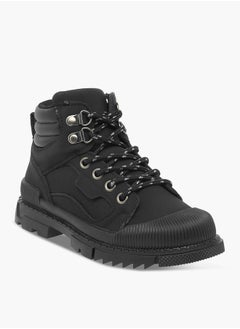 LBL by Shoexpress Boys Panelled High Cut Boots with Lace Detail and Zip Closure  - Image 2