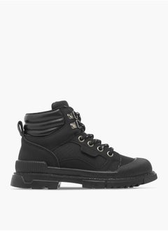 LBL by Shoexpress Boys Panelled High Cut Boots with Lace Detail and Zip Closure  - Image 1