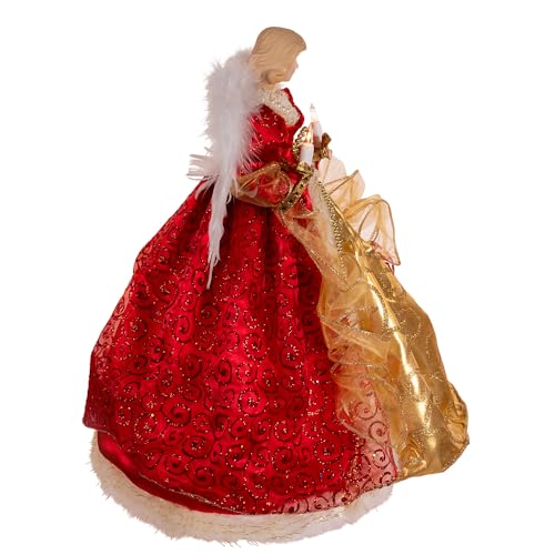 Kurt S. Adler Kurt Adler 14inch UL 10Light Red Gold Angel Treetop - Image 3