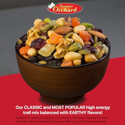 Premium Orchard FRUIT NUT MIX TRAIL MIX by PREMIUM ORCHARD - Gourmet Trail Mix Bulk Blend of Mixed Nuts & Dried Fruit - Healthy Vegan Snacks, Snack Nut Mix, Plant Protein Source, Non-GMO, Natural - 18oz - Image 4