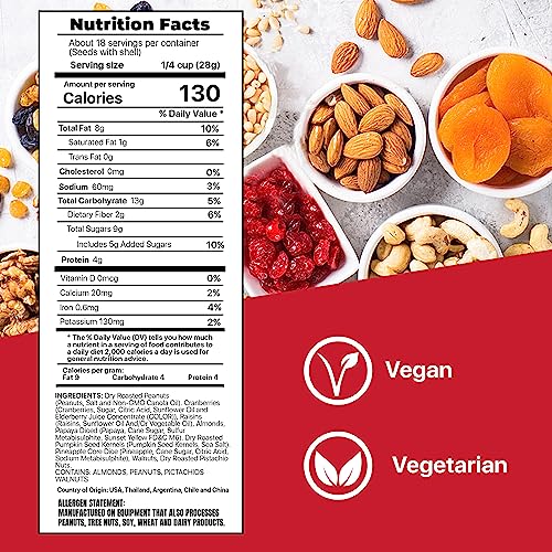 Premium Orchard FRUIT NUT MIX TRAIL MIX by PREMIUM ORCHARD - Gourmet Trail Mix Bulk Blend of Mixed Nuts & Dried Fruit - Healthy Vegan Snacks, Snack Nut Mix, Plant Protein Source, Non-GMO, Natural - 18oz - Image 3