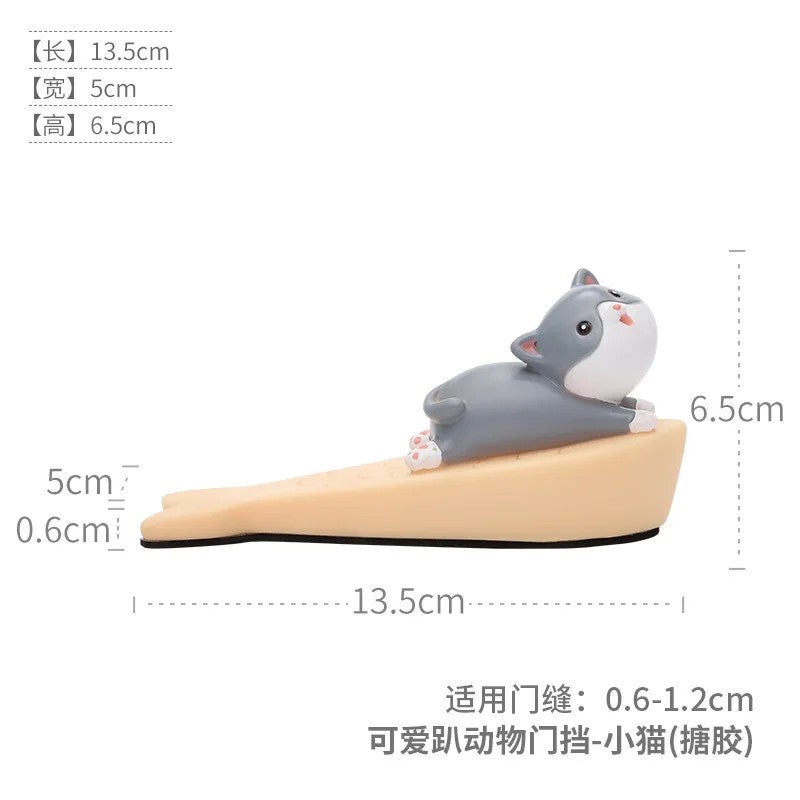 Bluejw Baby Safety Door Stopper - Cute Cartoon Silicone Door Wedge, Finger Pinch Guard, Door Jam Catcher Block - Home Office Stops Tools - Image 1