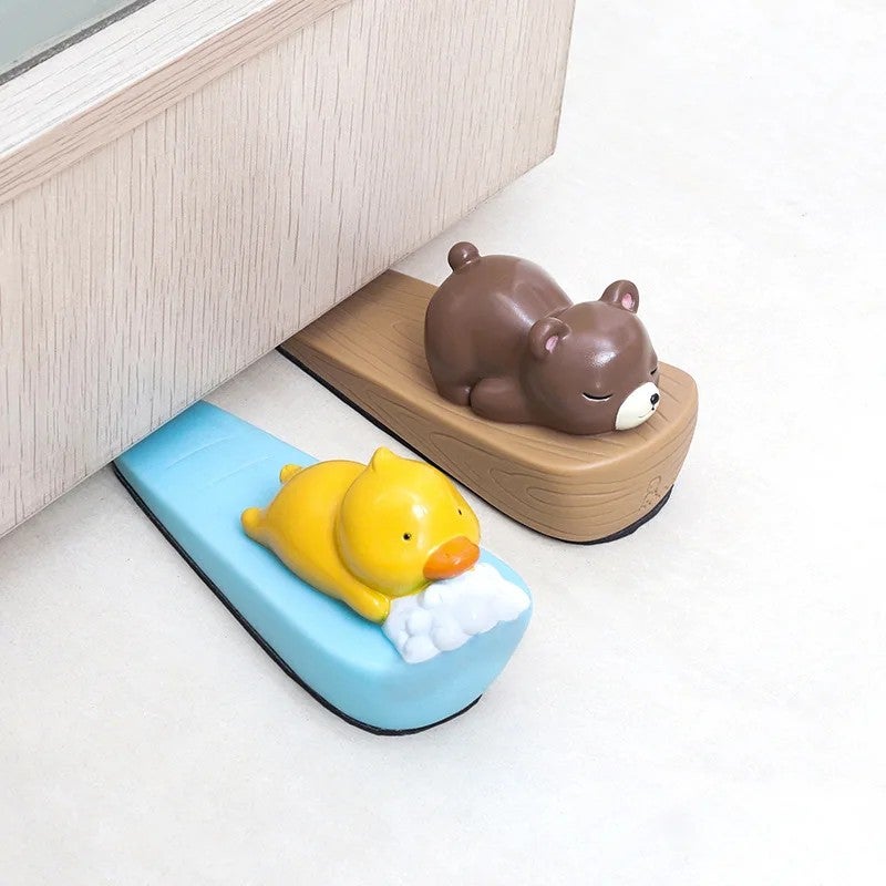 Bluejw Baby Safety Door Stopper - Cute Cartoon Silicone Door Wedge, Finger Pinch Guard, Door Jam Catcher Block - Home Office Stops Tools - Image 3