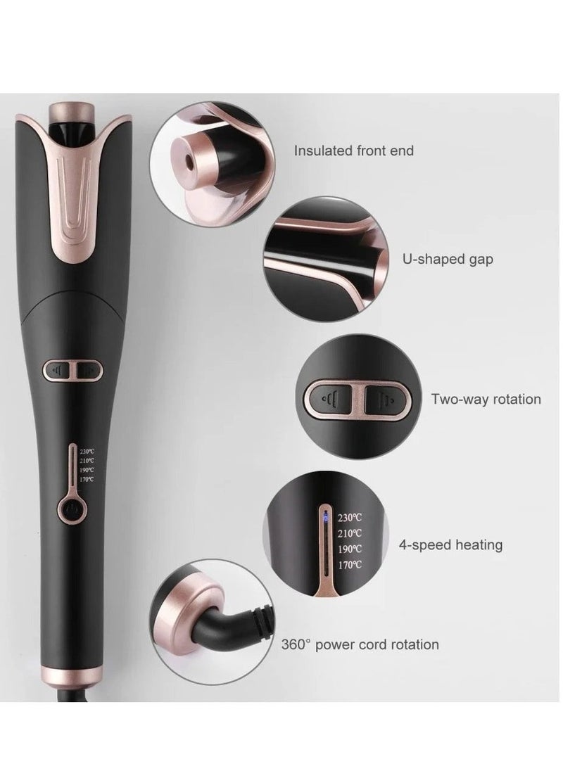 DENX DX1354 Automatic Ceramic Hair Curler - Effortless 360-Degree Rotation, Adjustable Speed Settings for Perfect Curls - Image 1