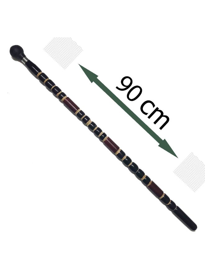 A walking stick made of Aswan beech wood, for men, black and red color. - Image 2