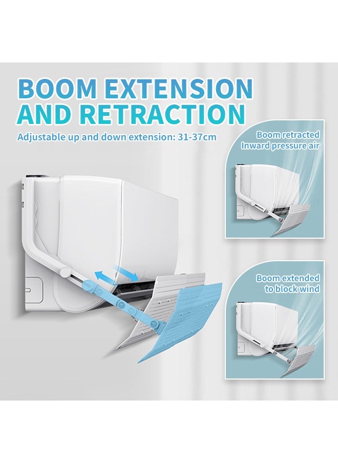 Generic AC Deflector with Adjustable Arm, No-Drill Air Conditioner Deflector, Protects from Direct Air Blasts  - Image 4