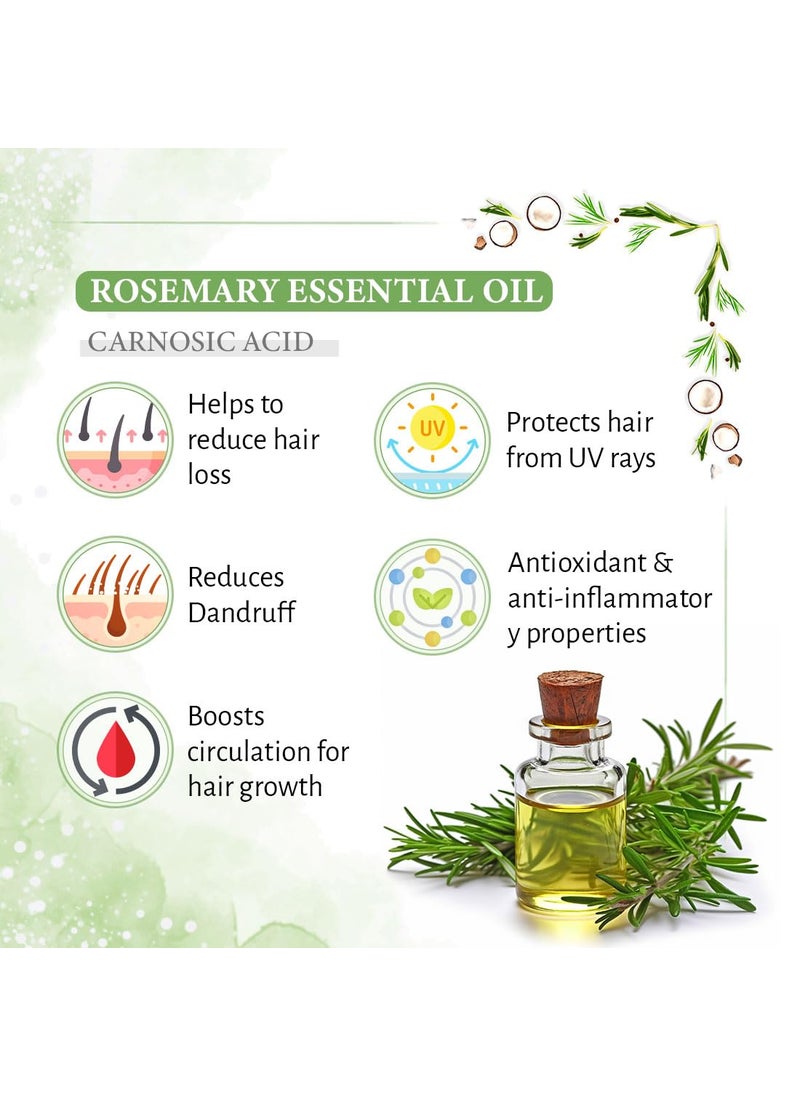 KEYA SETH AROMATHERAPY, DEVICE OF DROP Keya Seth Aromatherapy Rosemary Tea Tree Coconut Hair Growth Serum Biotin Caffeine Vitamin E B5 Blocks DHT Hair fall Control Dandruff Soothing 30ml  - Image 3