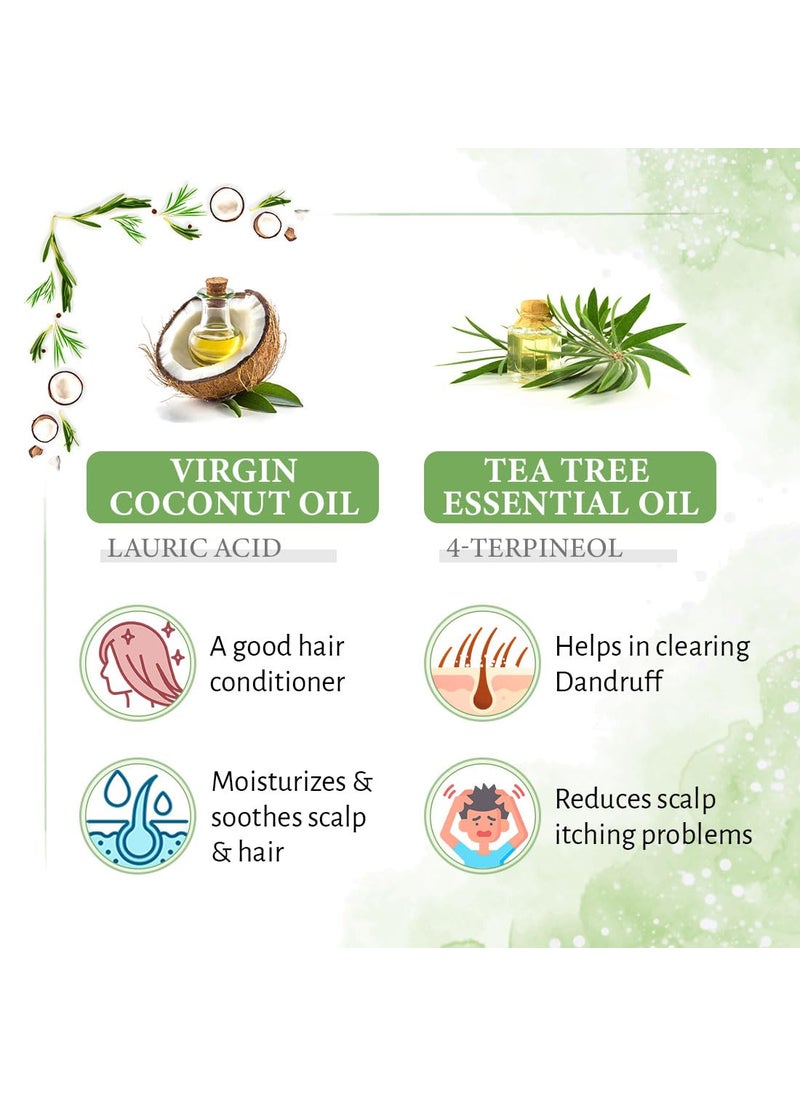 KEYA SETH AROMATHERAPY, DEVICE OF DROP Keya Seth Aromatherapy Rosemary Tea Tree Coconut Hair Growth Serum Biotin Caffeine Vitamin E B5 Blocks DHT Hair fall Control Dandruff Soothing 30ml  - Image 4