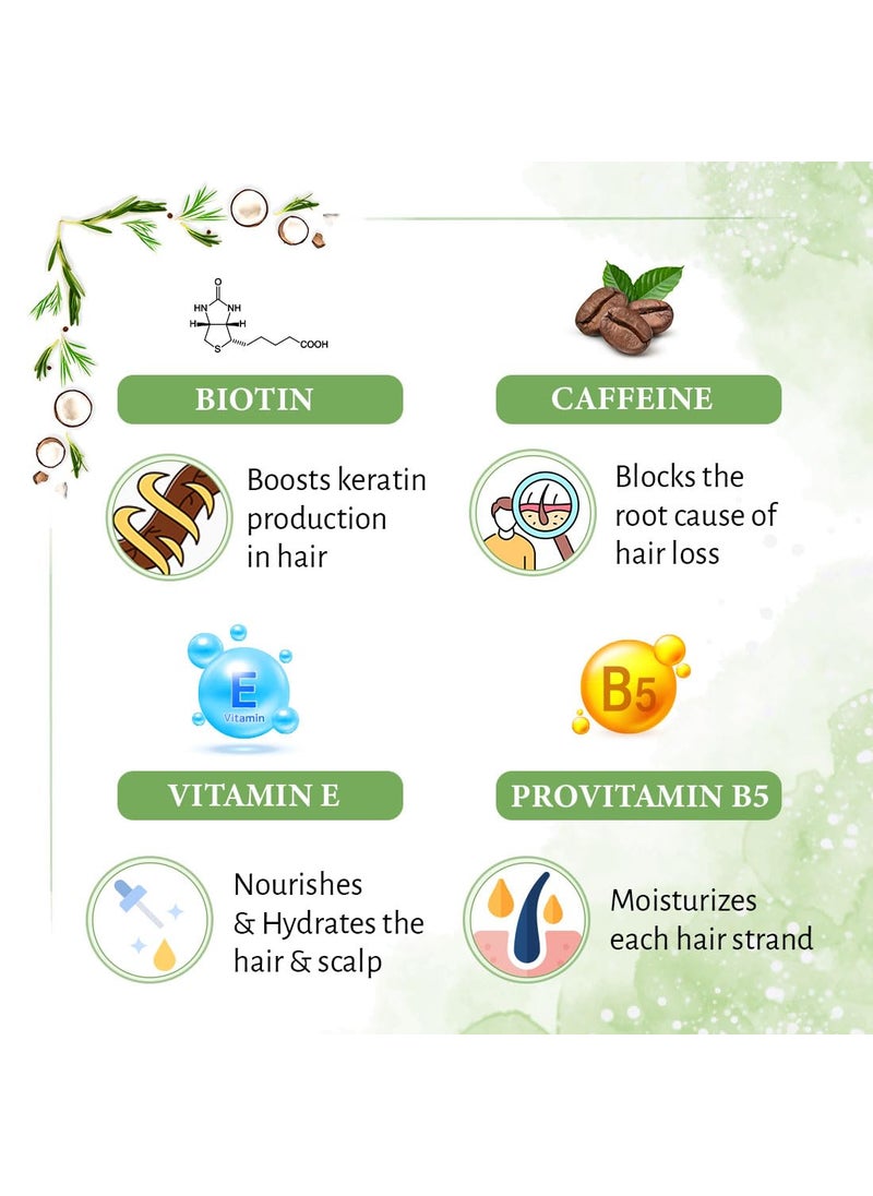 KEYA SETH AROMATHERAPY, DEVICE OF DROP Keya Seth Aromatherapy Rosemary Tea Tree Coconut Hair Growth Serum Biotin Caffeine Vitamin E B5 Blocks DHT Hair fall Control Dandruff Soothing 30ml  - Image 5