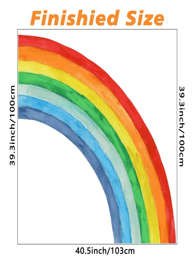 Eutecado Rainbow Wall Sticker - Watercolor Rainbow Wall Decals for Girls Room Nursery, Large Removable Wall Art Murals Peel and Stick Wall Decoration for Bedroom Living Room Kids Room - Image 4