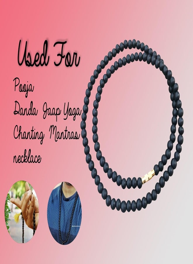 NRSON مسبحة NRSON® من خشب الأبنوس، 5 مم / مسبحة كارونجالي مالاي، للمعصم والرقبة، للرجال والنساء، 108+1 حبة - Image 5