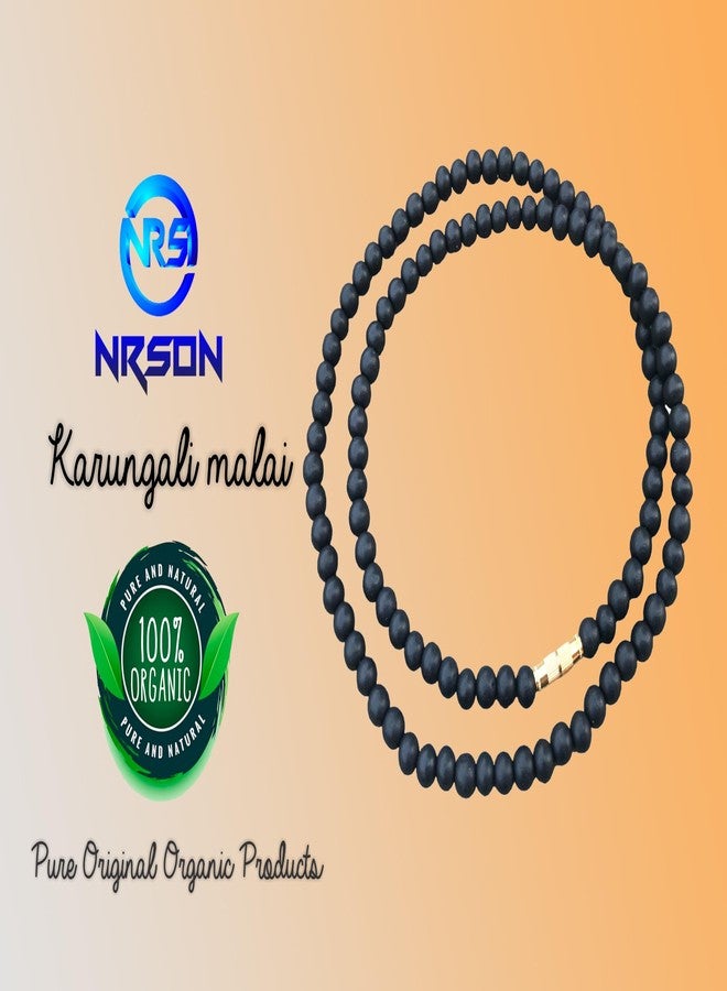 NRSON مسبحة NRSON® من خشب الأبنوس، 5 مم / مسبحة كارونجالي مالاي، للمعصم والرقبة، للرجال والنساء، 108+1 حبة - Image 2