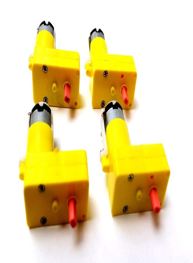 SRROBOTICS™ DC BO Motor Single shaft Smart Car Robot Gear Motor for Arduino, 4 Piece Motor With 4 Pcs Wheels - Image 5
