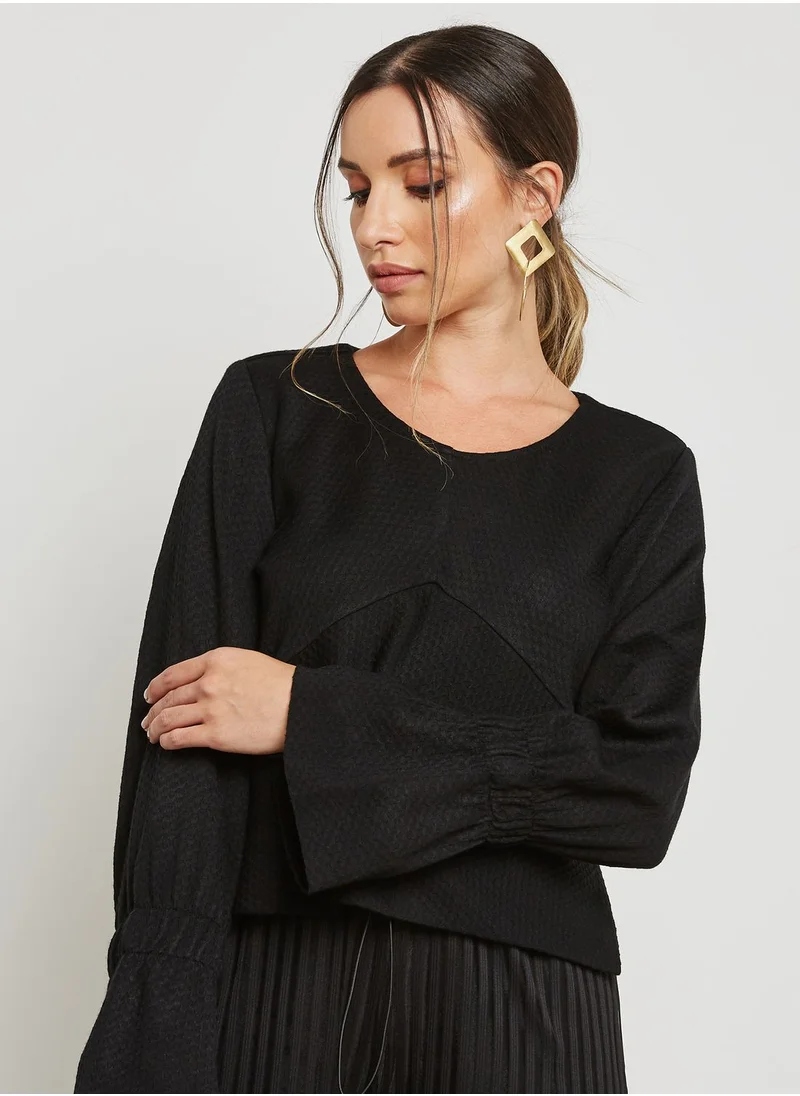 House Of Sunny Flared Sleeve Top