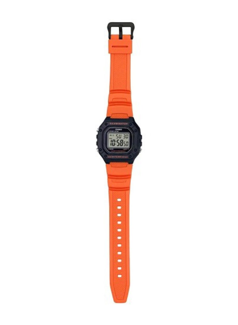 CASIO Men's Resin Digital Wrist Watch W-218H-4B2VDF - 44 mm - Orange - Image 4