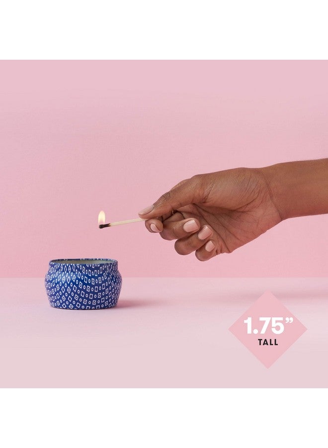 كابري بلو شمعة صغيرة معطرة برائحة بركان كابري الأزرق - شمعة صغيرة مطبوعة في وعاء من الصفيح - شموع فاخرة للمنزل معطرة بالفواكه الاستوائية والحمضيات المحلاة بالسكر - مزيج شمع الصويا - شمعة زرقاء (3 أونصة) - Image 5