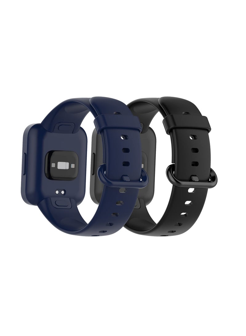 2 Straps Compatible with Redmi Watch 2 Lite  POCO Watch  Xiaomi Mi Watch 2 Lite Silicone Strap for Men, Women - Image 3