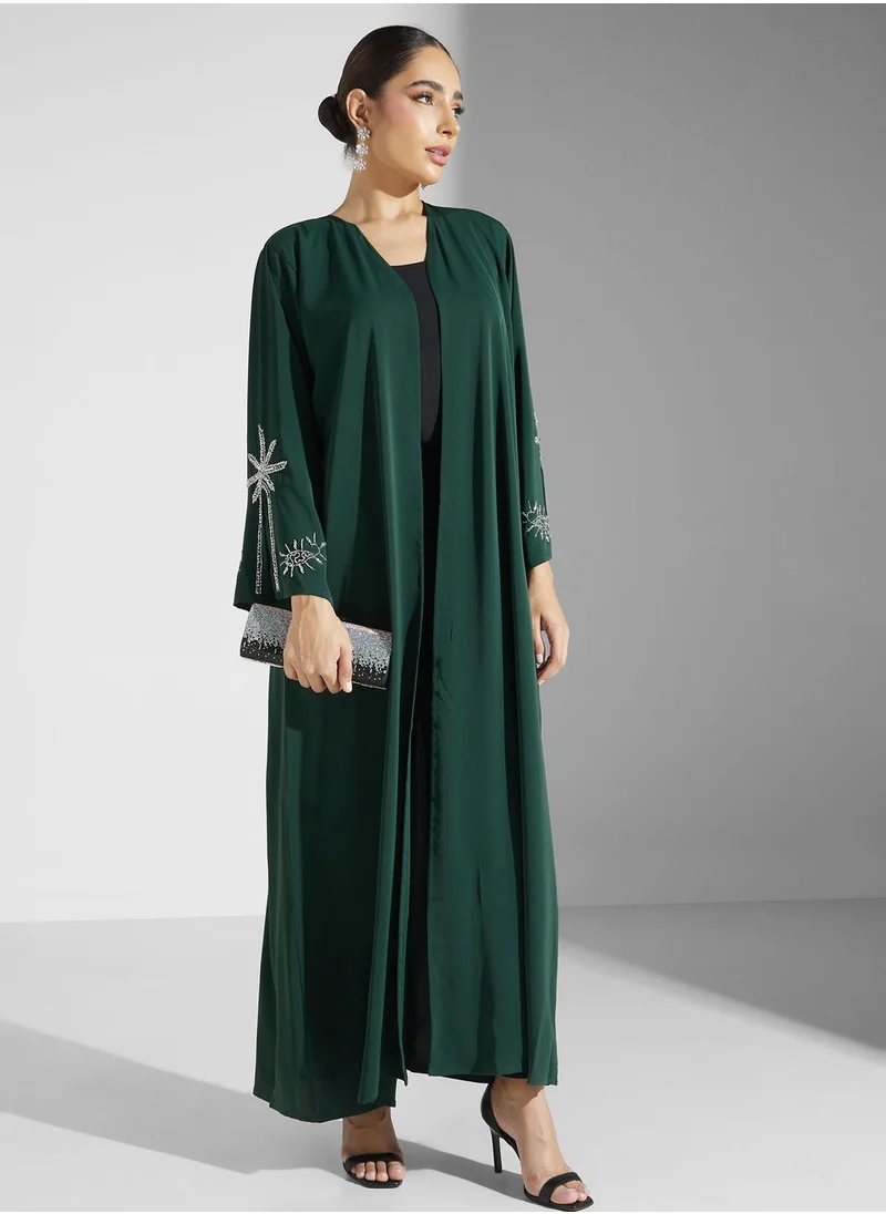 Khizana Embellished Detail Abaya